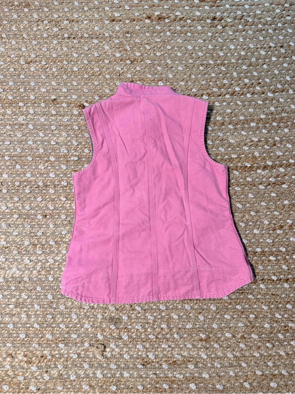 Carhartt Bubblegum Pink Canvas Sherpa Lined Vest - Picture 5 of 7